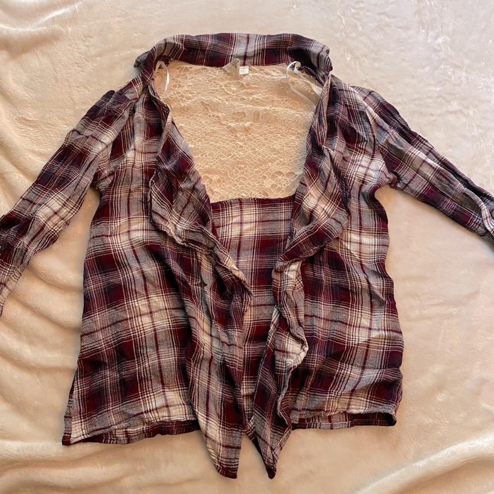 Francescas Lace Flannel top